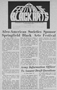 "Afro-American Societies Sponsor Springfield Black Arts Festival"