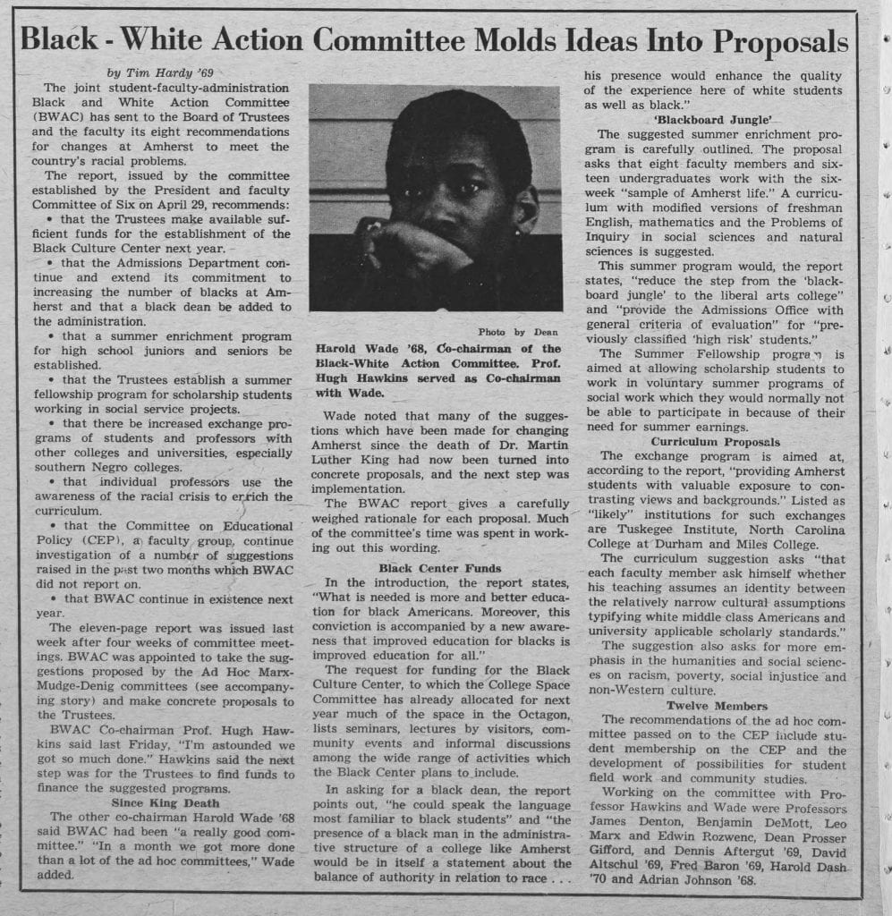 "Black-White Action Committee Molds Ideas Into Proposals"