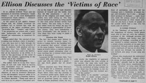 "Ellison Discusses the 'Victims of Race'"