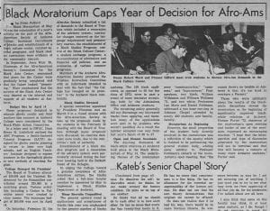 "Black Moratorium Caps Year of Decision for Afro-Ams"