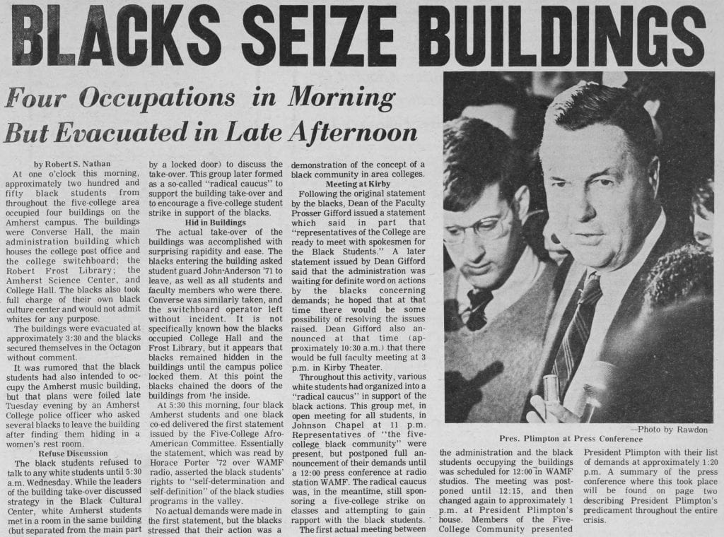 "Blacks Seize Buildings"